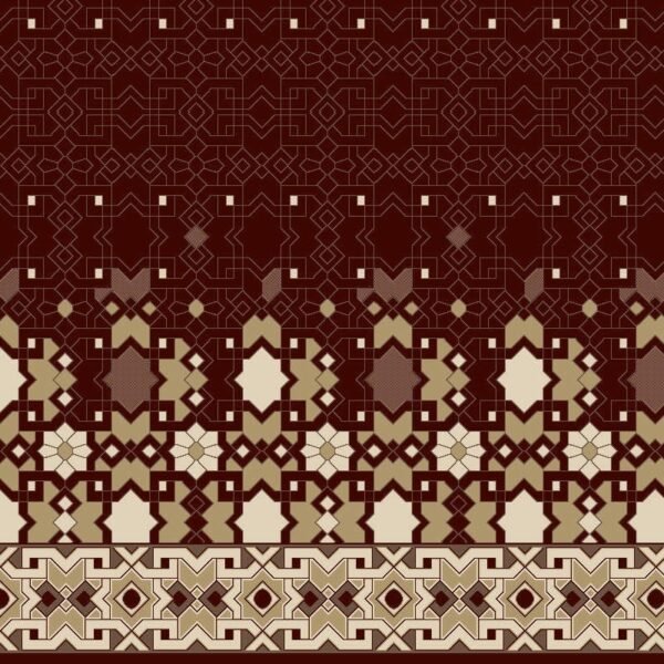 موكيت مساجد بالرياض – أفضل الأنواع للتصاميم الراقية والراحة أثناء الصلاة نقوش هندسية على موكيت مخصص للمساجد.